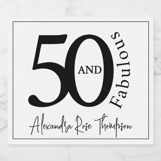 Modern femtioårsfest och fantastisk 50-årsdagskala (Enkel etikett)