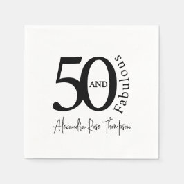 Modern femtioårsfest och fantastisk 50-årsdagskala pappersservett
