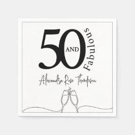 Modern femtioårsfest och fantastisk 50-årsdagskala pappersservett