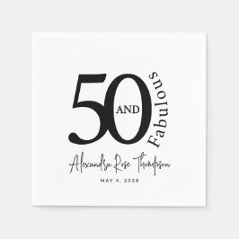 Modern femtioårsfest och fantastisk 50-årsdagskala pappersservett