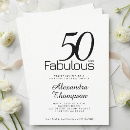 Modern femtioårsfest och fantastisk djärv 50-årsfi inbjudningar