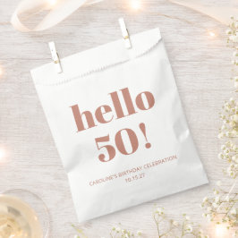 Modern femtioårsjubileum i fetstil Terracotta