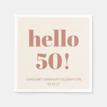 Modern femtioårsjubileum i fetstil Terracotta