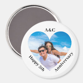 Modern femtonårsdag Kepsaké Heart Magnet