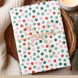 Modern Festiv Prickmönster Jul Presentpapper