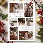 Modern Festive 7 Photo collage jul Julkort<br><div class="desc">Modern sju fotokollage julsemesterkort</div>