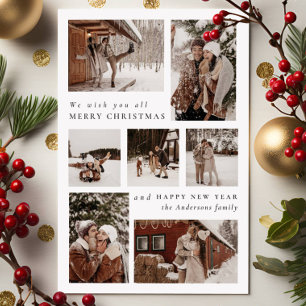 Modern Festive 7 Photo collage jul Julkort