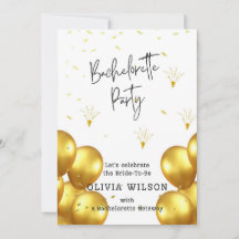 Modern Festive Bachelorette Party-inbjudan