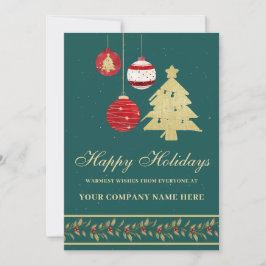 Modern Festive Business Logotyp Helgdag Card Julkort