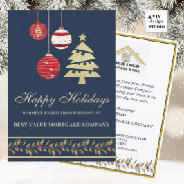 Modern Festive Business Logotyp QR-Helgdag kort