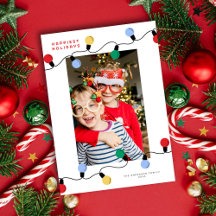 Modern Festive Colorful jul Ljus One Photo