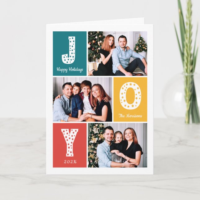 Modern Festive Färg Glad helg 3 Photo (Framsida)