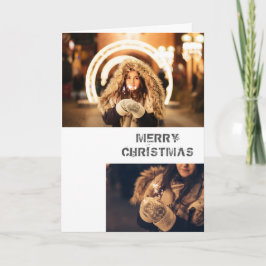 Modern Festive God jul Photo Card Helgkort