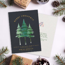 Modern Festive God jul Träd Business Logotyp Julkort