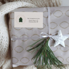 Modern Festive Julgran Fraktsedel