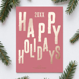 Modern Festive Rosa Glad helg jul