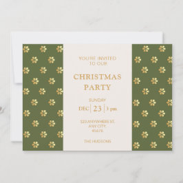 Modern festsaldo + Guld Daisy jul Party Julkort