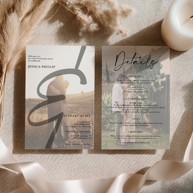 Modern fet allt i en enda kalligrafi i bröllop inbjudningar (Modern bold all in one calligraphy wedding invitation)