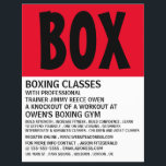Modern fet, Boxing Class Advert Flyer<br><div class="desc">Modern fetstil,  Boxing Class Advert Flyers från Affärskortet Store.</div>