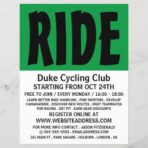 Modern fet, cyklisk Klubb Reklam Flyer