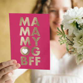 Modern fet faux foil Text Mors dag-kort