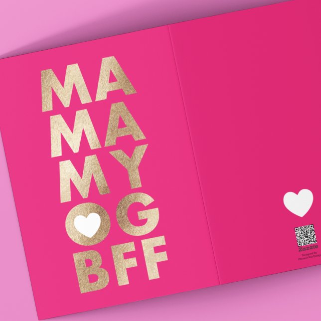 Modern fet faux foil Text Mors dag-kort Kort (Skapare uppladdad)