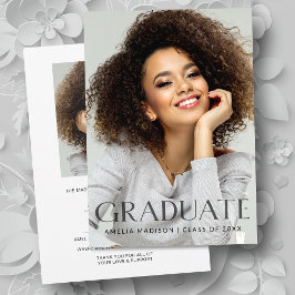 Modern fet fet Mörk transparent text Grad 2-foto Meddelande