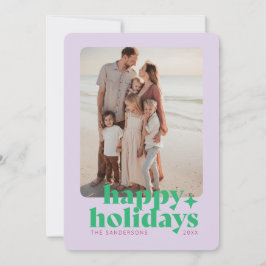 Modern fet foto lila lila grafik julkort