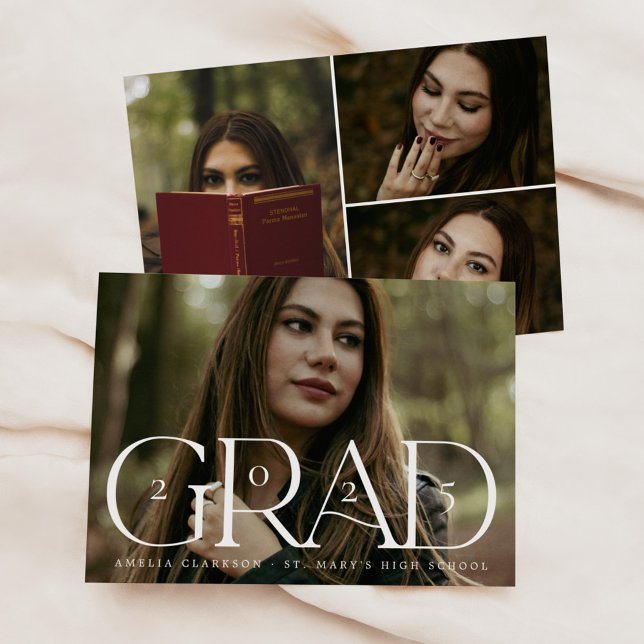 Modern fet Grad 4-fotokort för Personlig Inbjudningar (Skapare uppladdad)