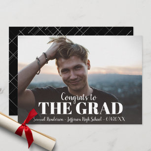 Modern fet Grad Photo Studentfest Inbjudan