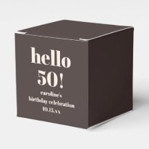 Modern fet jordnära Brun 50-årsdag Anpassad