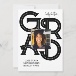 Modern fet kalligrafi Studenten Inbjudningar