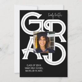 Modern fet kalligrafi Studenten Inbjudningar