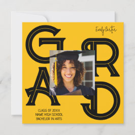 Modern fet kalligrafi Studenten Inbjudningar