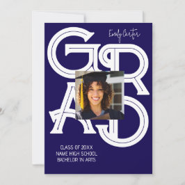 Modern fet kalligrafi Studenten Inbjudningar