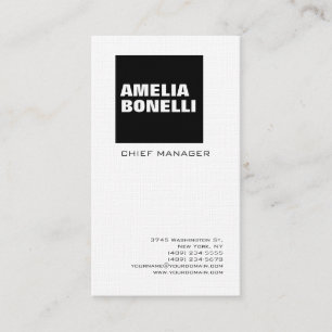 Modern, fet, minimal Professionell Premium Linen Visitkort
