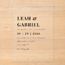 Modern fet, minimalt foto Monogram Bröllop