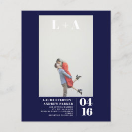 Modern fet minimibudget för marin foto bröllop