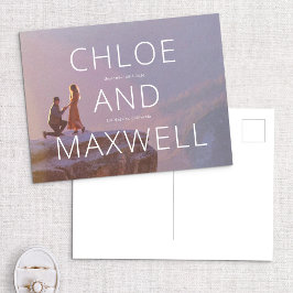 Modern fet Namn - Spara datum Vykort