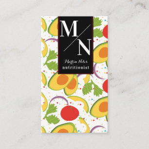 Modern fet nutritionist sallad Hälsosam Visitkort