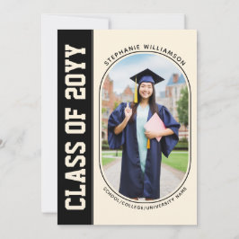 Modern fet och minimalistisk grad Photo Studenten Inbjudningar