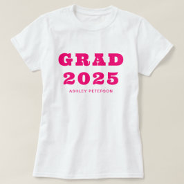 Modern fet retro-typografi Shock rosa Studenten T Shirt