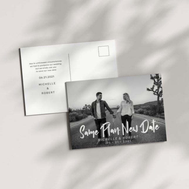 Modern fet skript - foto ändrar datum vykort (Skapare uppladdad)