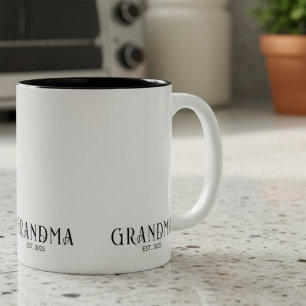 Modern fet stil etablerad mormor Två-Tonad mugg