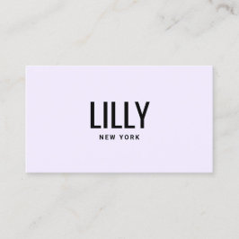 Modern fet stil - lavender visitkort