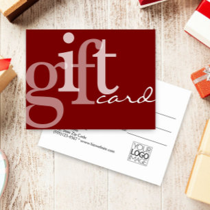 Modern Fet Stil Typografi Mörkröd Lägg Till Logoty Visitkort