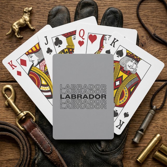 Modern fet stilren Labrador-typografi grafik Casinokort (Skapare uppladdad)