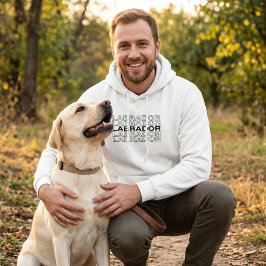 Modern fet stilren Labrador-typografi grafik Hoodie
