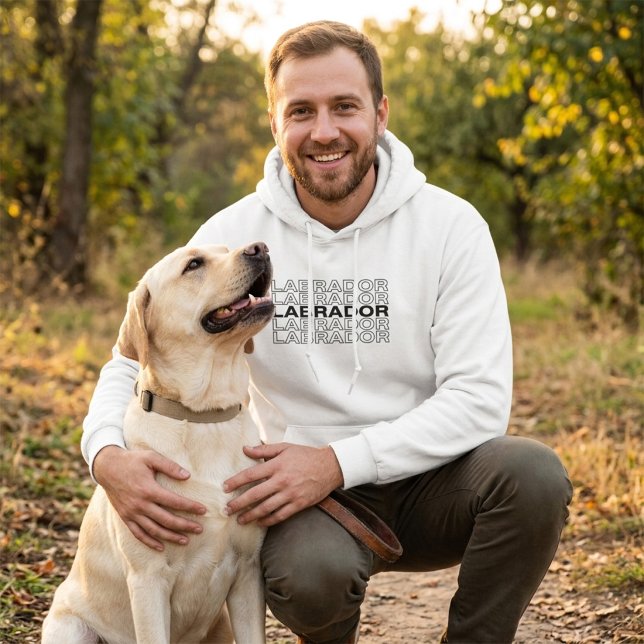 Modern fet stilren Labrador-typografi grafik  Hoodie (Skapare uppladdad)