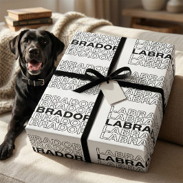 Modern fet stilren Labrador typografi grafik Presentpapper